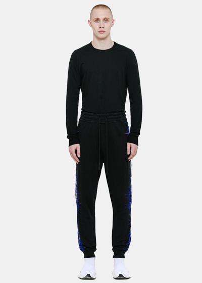 Haider Ackermann Black Embroidered Sweatpants