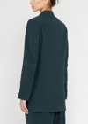 Lemaire Double-breasted Button Blazer In Midnight Green