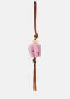 Loewe Elephant Felt And Leather Charm In Candy