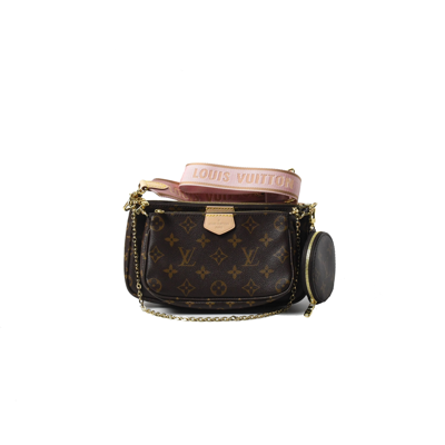 Pre-owned Louis Vuitton Multi Pochette Accessories Monogram Rose Clair In Default Title