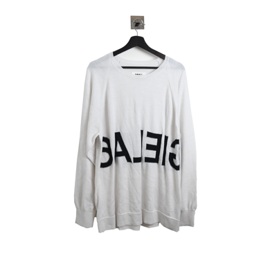 Maison Margiela Logo Sweater Cement In Xxl