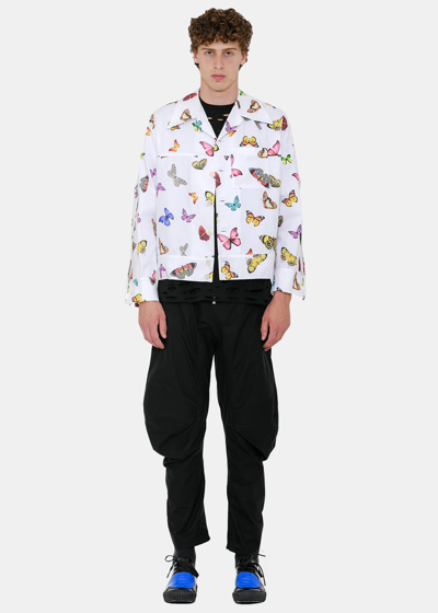 Palm Angels White Butterfly Tape Shirt