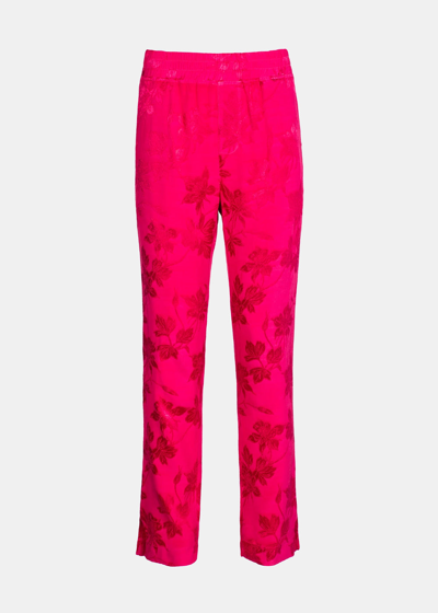 Rta Fuschia Flower Fiona Pants In Pink