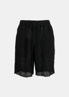SONG FOR THE MUTE SONG FOR THE MUTE BLACK RAW ELASTICATED SHORTS