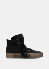 Uma Wang Platform-sole High-top Sneakers In Black