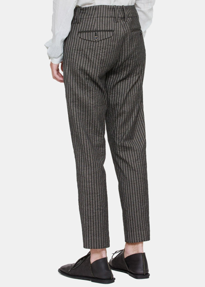 Uma Wang Grey & Black Striped Felix Pants
