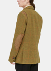 Uma Wang Single-breasted Wool Blazer In Mango & Brown