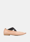 Uma Wang Crossover-straps Pointed Ballerina Shoes In Rose & Black