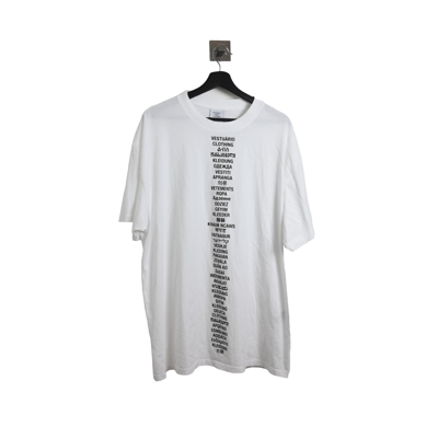 Vetements World "clothing" Language T-shirt In Xxl