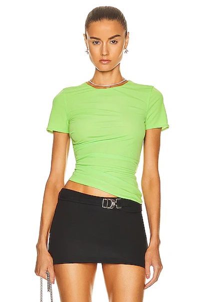 Helmut Lang Reversible Short Sleeve Tee In Green