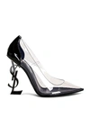 Saint Laurent Opyum Pointed-toe Pumps In Nero & Transparent
