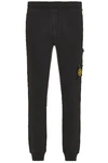 Stone Island Black Cotton Joggers In Black