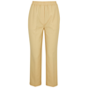 ERIKA CAVALLINI REBECCA SAND CROPPED WOVEN TROUSERS