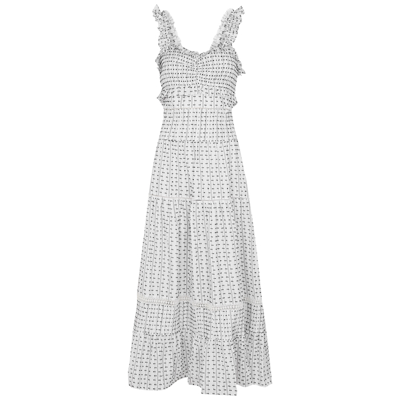 Lug Von Siga Amara White Cotton-jacquard Maxi Dress
