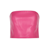 Rotate Birger Christensen Emili Pink Leatheret Top With Logo Jacquard Rotate Woman