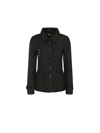 Burberry Embroidered Logo Quilted Jacket In Black
