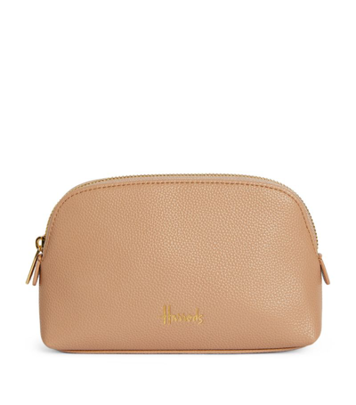 Harrods Oxford Cosmetic Bag In Neutral