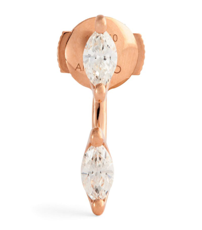 Anita Ko Rose Gold And Marquise Diamond Orbit Single Earring