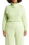 Lafayette 148 Kindcashmere Turtleneck Sweater In Mint