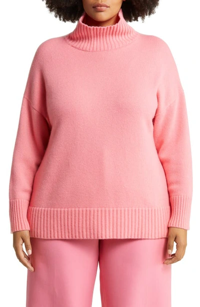 Lafayette 148 Kindcashmere Turtleneck Sweater In Pink