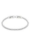 Swarovski Rose Gold-tone Crystal Tennis Bracelet In White