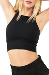 Free People Fp Movement Every Single Time Longline Sports Bra In Black