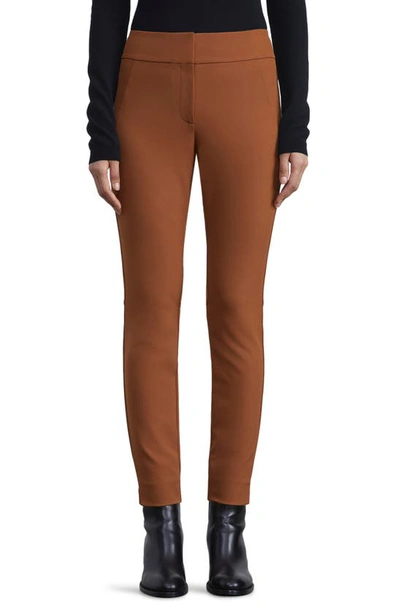 Lafayette 148 Greenwich Acclaimed Stretch Pants In Cappuccino