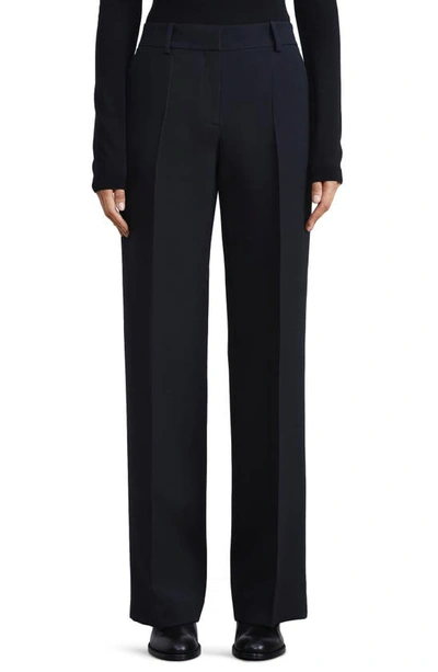 Lafayette 148 Metropolitan Pant In Italian Double Face Wool In Black