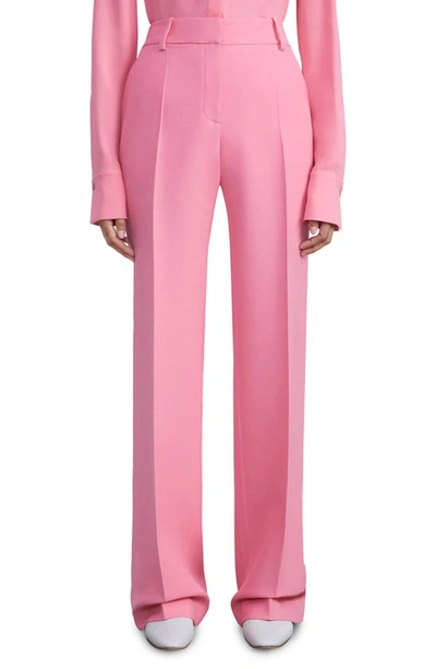 Lafayette 148 Sullivan Straight Leg Wool & Silk Pants In Primrose