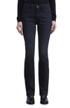 Lafayette 148 Mercer Acclaimed Stretch Mid-rise Skinny Jeans In Washed Onyx