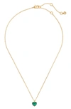 Kate Spade Women's Birthstone Goldtone & Cubic Zirconia Pendant Necklace In Peridot