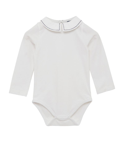 Trotters Babies' Cotton Monty Bodysuit (0-24 Months) In White