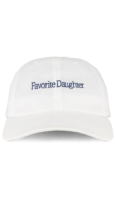 Favorite Daughter Logo Baseball Hat In White