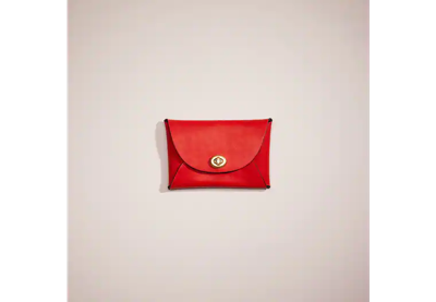 Coach Remade Medium Pouch In Red
