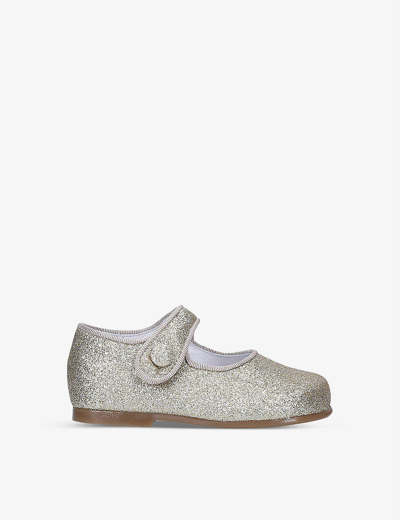 Papouelli Babies' Catalina Glitter-embellished Woven Shoes 6 Months - 4 Years In Gold