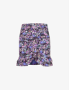 Isabel Marant Milendi Printed Silk Crepe De Chine Mini Skirt In Ultra Violet