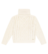CHLOÉ CABLE-KNIT COTTON AND WOOL SWEATER