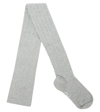Chloé Cable-knit Cotton-blend Tights In Grey