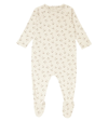 Bonpoint Baby Georgia Floral Cotton Jumpsuit In Mole