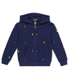 Polo Ralph Lauren Embroidered Jersey Hoodie In French Navy