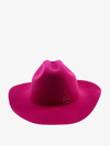 Ruslan Baginskiy Pink Fedora Hat In Felt With Wide Brim Woman In Pink