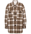 Isabel Marant Étoile Harveli Wool-blend Plaid Shirt Jacket In Ecru