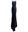 Maison Margiela Satin Gown In Navy Blu