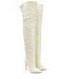 Shop Paris Texas Leather Over-the-knee Boots In Vanilla