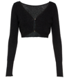 Jacquemus Le Cardigan Alzou Cropped Knitted Cardigan In Black