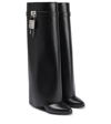 GIVENCHY SHARK LOCK LEATHER KNEE-HIGH BOOTS
