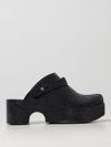 Xocoi Low Wom Flocked Clogs In Grey