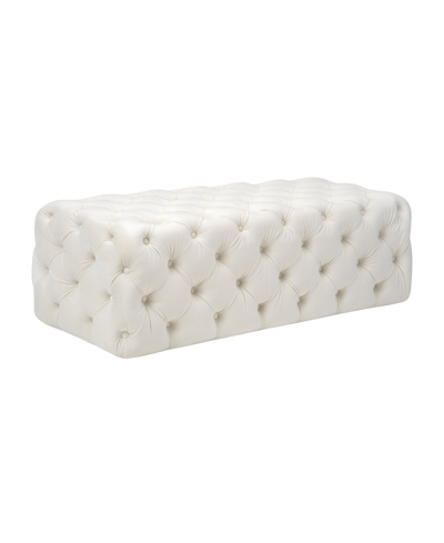 Tov Furniture Kaylee Ottoman In White