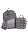 BARI LYNN KID'S QUILTED CAMO BACKPACK & LUNCH BOX SET