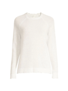 Minnie Rose Distressed Cashmere Sweater In White